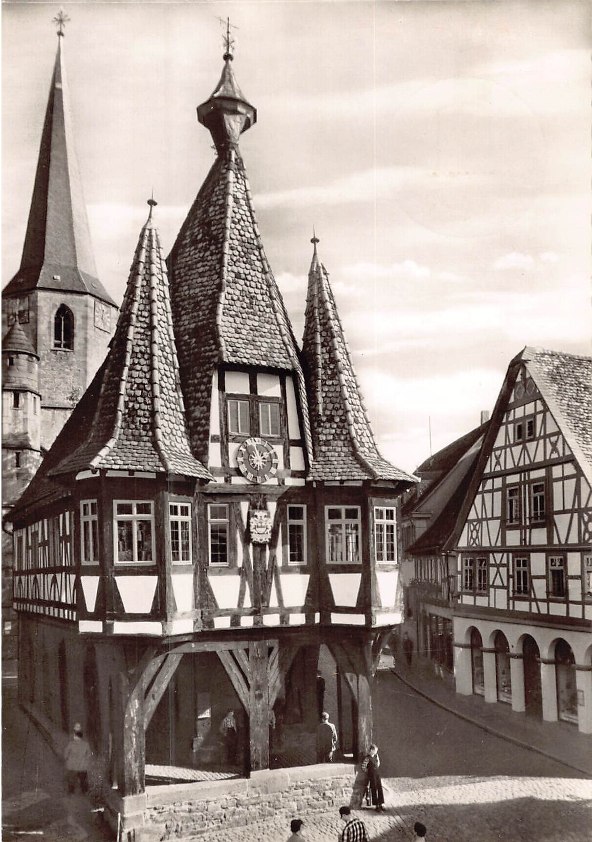 Michelstadt Odenwald – Rathaus 1484 – Fotokarte 1960er Jahre
