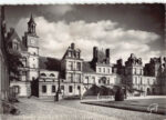 Fontainebleau Schloss Cour des Adieux & Hufeisentreppe ~1944 Fotokarte
