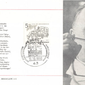 Postkarte Max Ratschow Angiologe Berlin 1969 Sonderstempel