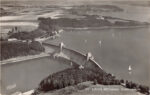 Möhnesee Sperrmauer – Luftbild-Fotokarte 1950er Jahre