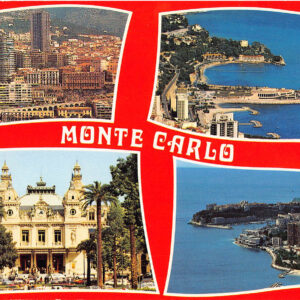 Monte Carlo Monaco Mehrbildkarte – Casino, Hafen, Stadtpanorama 1970er