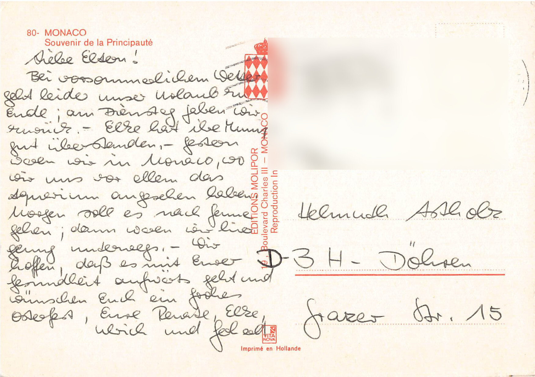 Monaco Monte-Carlo Mehrbildkarte – Kasino, Hafen, Palast, 1970er Jahre – Bild 2
