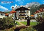Mittenwald Karwendelgebirge – Ortszentrum mit Kirche, 1990er Jahre