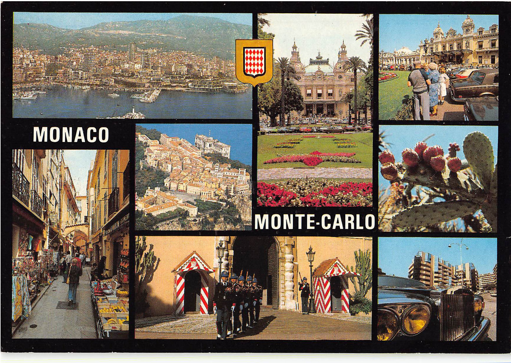 Monaco Monte-Carlo Mehrbildkarte – Fürstentum, 1990er Jahre
