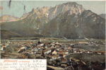 Mittenwald mit Karwendel – Panoramakarte 1903, Bayern