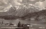Lautersee gegen Karwendelgebirge – Fotokarte Bayern ca. 1960