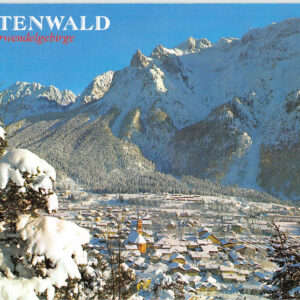 Mittenwald Karwendelgebirge Bayern – Winterpanorama Postkarte 1980er