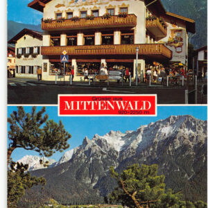 Grüsse aus Mittenwald – Mehrbildkarte Bayern, gelaufen 1997