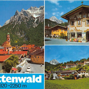Mittenwald Oberbayern Mehrbildkarte – Karwendel, Lüftlmalerei, 1994