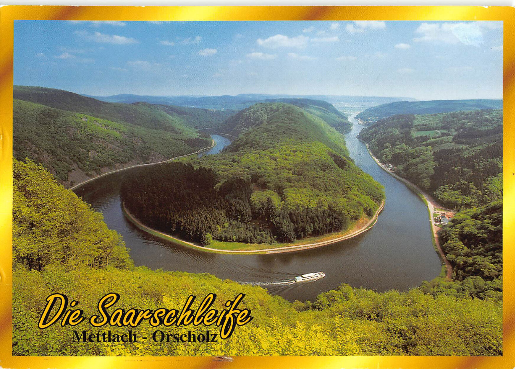 Saarschleife Mettlach-Orscholz – Luftbild Postkarte 2000er Jahre